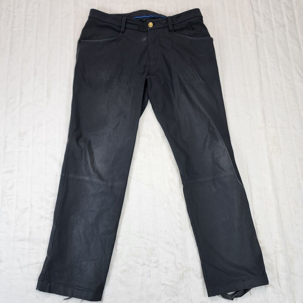 Lululemon ABC Pants Men's Dark Gray Stretch Performance Chino FLAWS Size 33 x 28